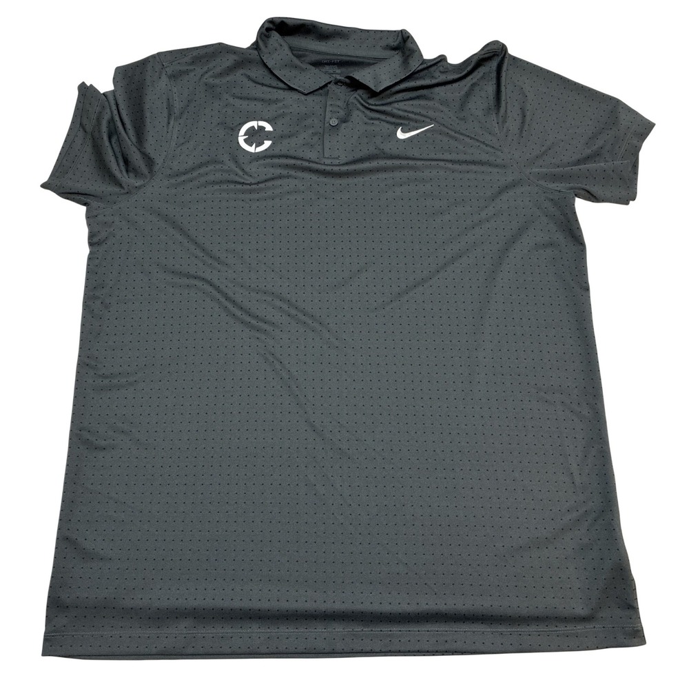Nike Dri-FIT Polo Shirt Mens 2XL Tall‎ Gray Micro Dot Performance Golf Top